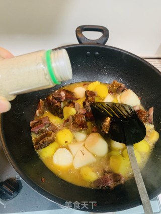 腊排骨炖土豆山药的做法步骤：9
