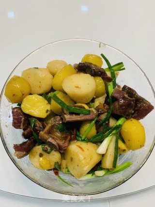 腊排骨炖土豆山药的做法步骤：14