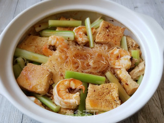 大虾粉丝豆腐煲的做法步骤：14