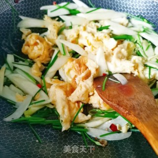 茭白炒鸡蛋的做法步骤：8