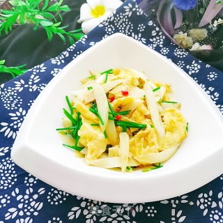 茭白炒鸡蛋的做法步骤：10