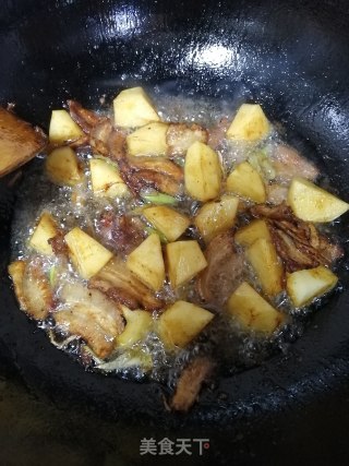 五花肉烧油豆角的做法步骤：4
