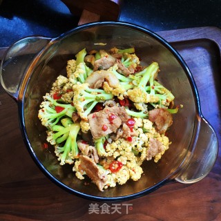 五花肉炒菜花的做法步骤：11