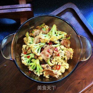 五花肉炒菜花的做法步骤：12