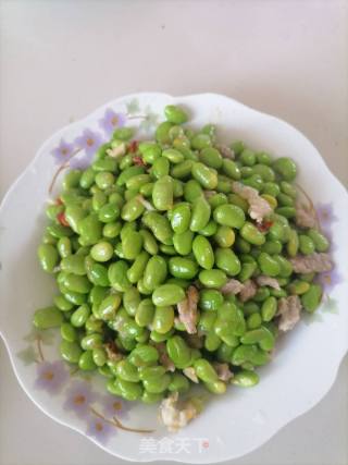 毛豆炒肉丝的做法步骤：5