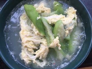 丝瓜粉丝蛋汤的做法步骤：13