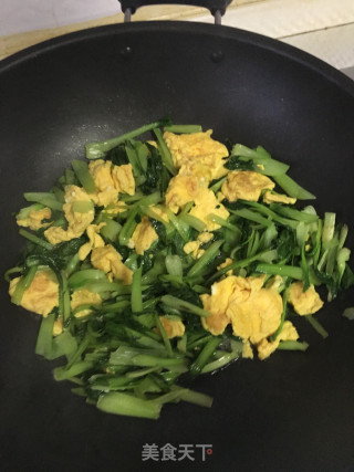 菜秧炒鸡蛋的做法步骤：6