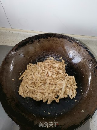 豆角炒鸡丝的做法步骤：3