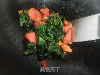 西红柿炒红薯叶的做法步骤：6