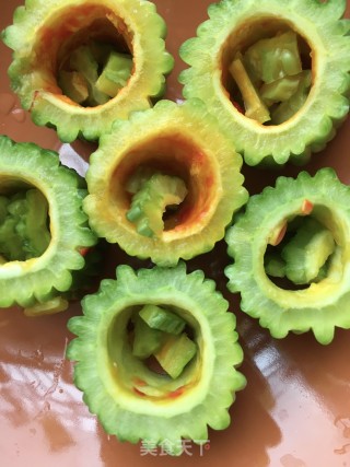 苦瓜酿肉的做法步骤：11