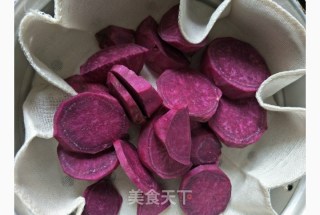 糯米紫薯丸子的做法步骤：2