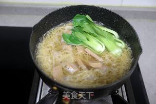 午餐肉青菜虾仔面的做法步骤：5