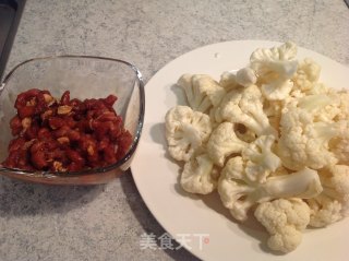 肉丝菜花的做法步骤：2