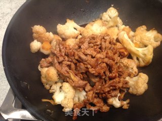肉丝菜花的做法步骤：6
