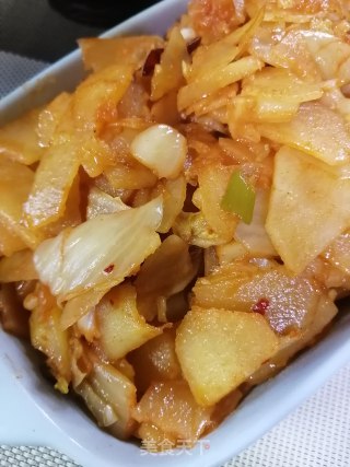 肉末辣白菜土豆片的做法步骤：8