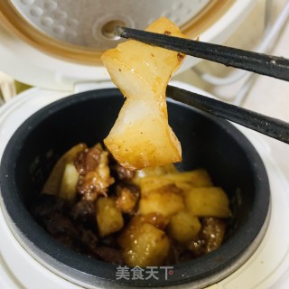 不加一滴水的白萝卜焖牛腩的做法步骤：5