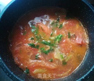 番茄牛肉酸汤的做法步骤：8
