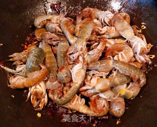 辣爆蝼蛄虾的做法步骤：6