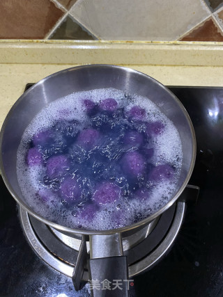 酸奶紫薯小汤圆的做法步骤：4