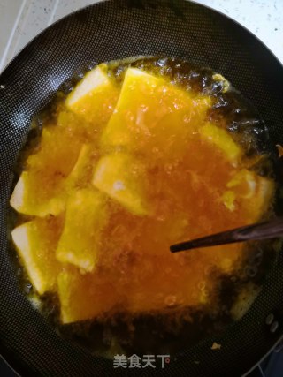 蚝油油菜炒豆腐的做法步骤：2