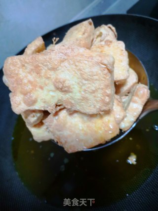 蚝油油菜炒豆腐的做法步骤：3