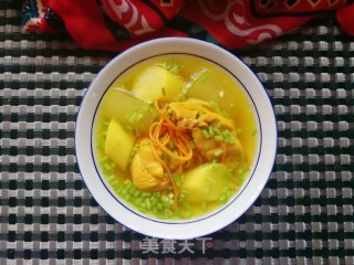 山药冬瓜虫草花鸡腿汤的做法步骤：16