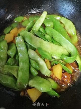 红烧肉烧豆角的做法步骤：6