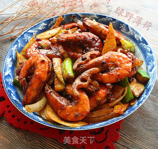 干锅大虾的做法步骤：11