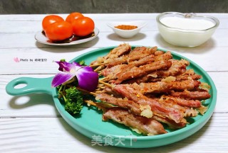 酥炸牛肉小串的做法步骤：11