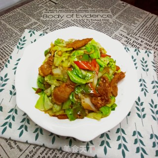 五花肉炒圆白菜的做法步骤：12