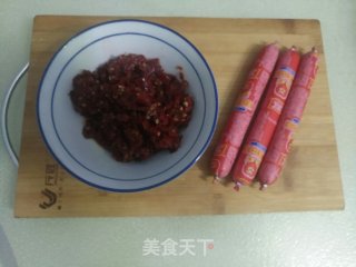 秘制剁椒火腿面包的做法步骤：2