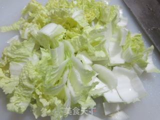 娃娃菜蝴蝶面的做法步骤：3