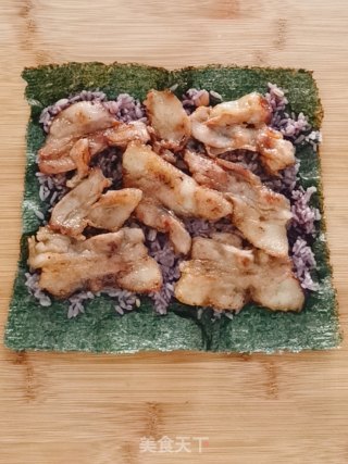 谷米千张烤肉卷的做法步骤：7