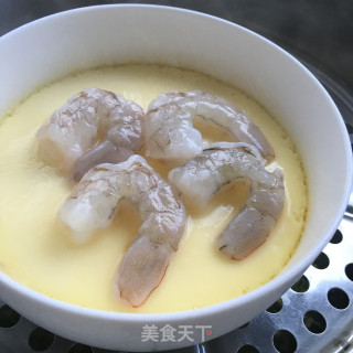 西兰花虾仁蒸蛋的做法步骤：7