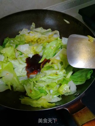 蚝油西生菜的做法步骤：4