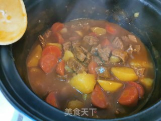 孟孟酱牛肉咖喱饭的做法步骤：5