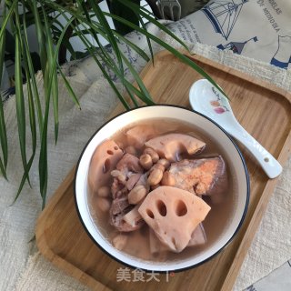 莲藕花生煲排骨的做法步骤：8
