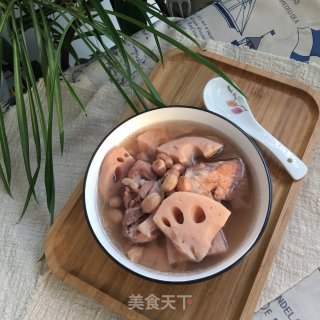 莲藕花生煲排骨的做法步骤：9