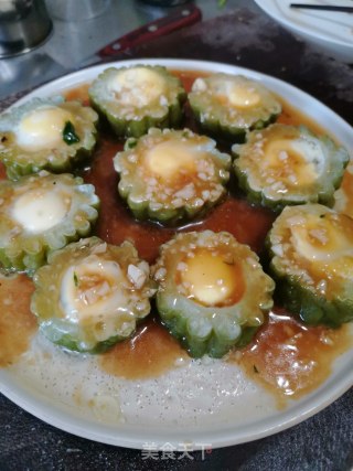 苦瓜酿鹌鹑蛋的做法步骤：8