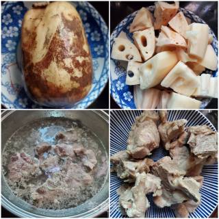 猪骨莲藕花生汤的做法步骤：2