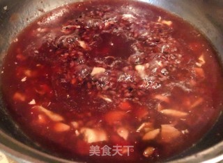 鸡腿时蔬双米粥的做法步骤：6