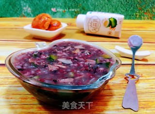 鸡腿时蔬双米粥的做法步骤：14
