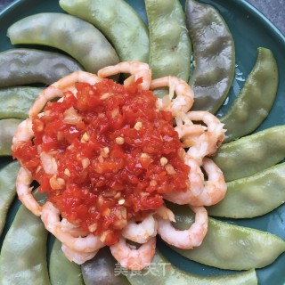 剁椒版眉豆拌甜虾的做法步骤：11
