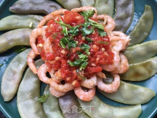 剁椒版眉豆拌甜虾的做法步骤：17