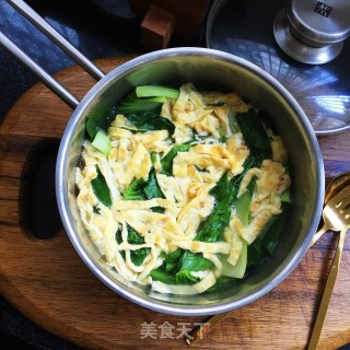 鸡蛋皮青菜汤的做法步骤：10