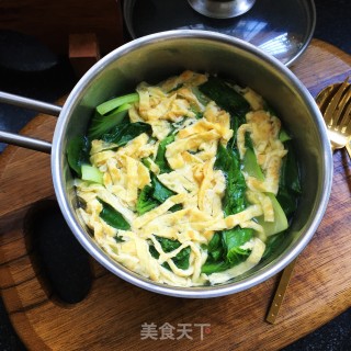 鸡蛋皮青菜汤的做法步骤：11