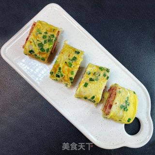 火腿猪肉鸡蛋卷饼的做法步骤：8