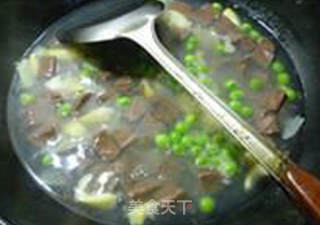 青豆笋尖鹅血羹的做法步骤：11