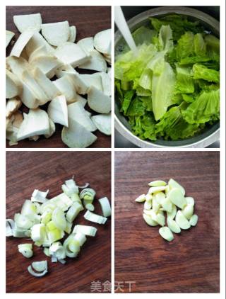 豆豉罗马生菜的做法步骤：2