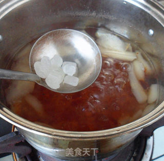 汤羹——桃胶炖梨的做法步骤：6